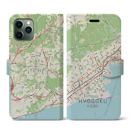 【兵庫区（神戸市）】地図柄iPhoneケース（手帳タイプ）