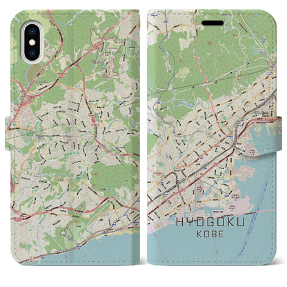 【兵庫区（神戸市）】地図柄iPhoneケース（手帳タイプ）