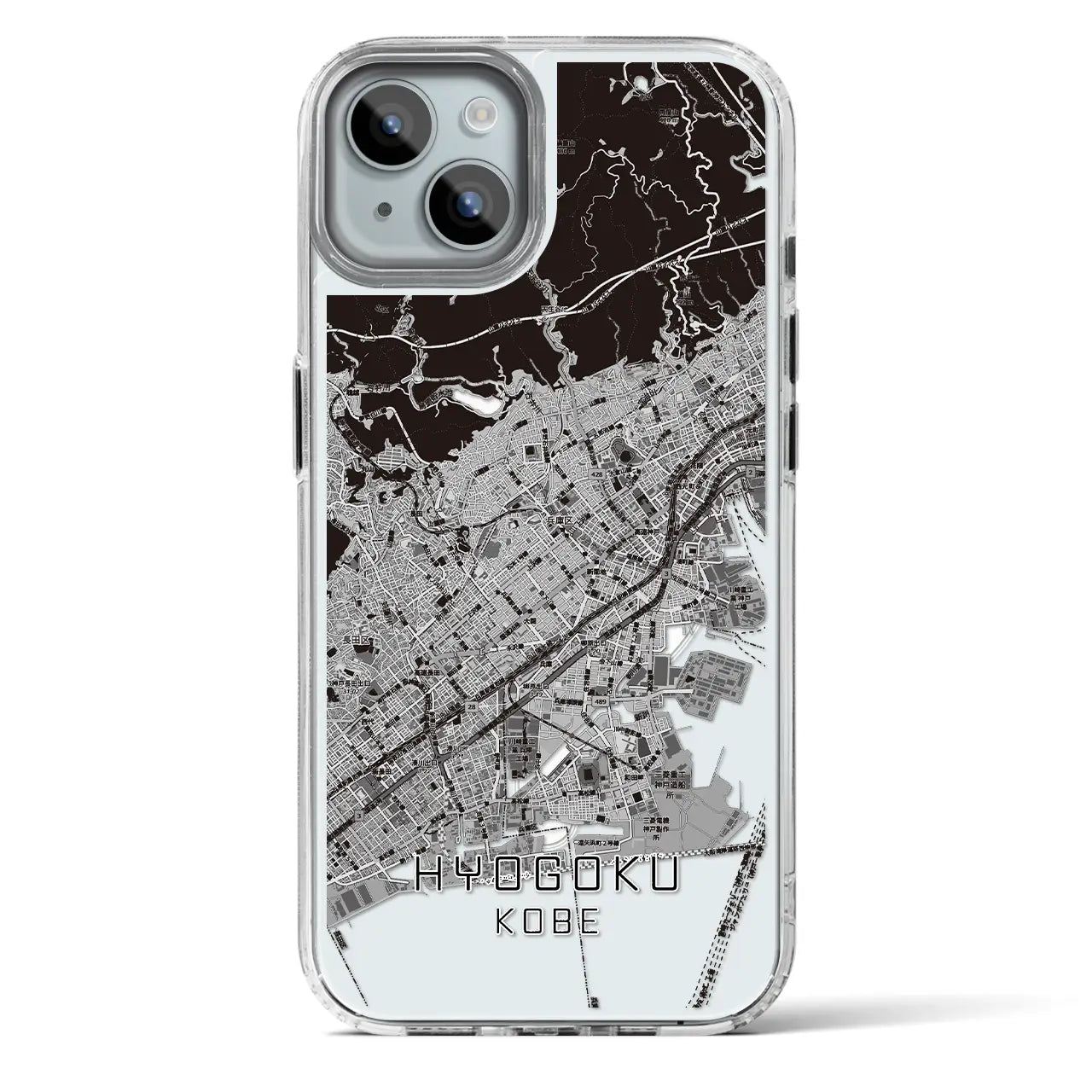 【兵庫区（神戸市）】地図柄iPhoneケース（MagSafeタイプ）