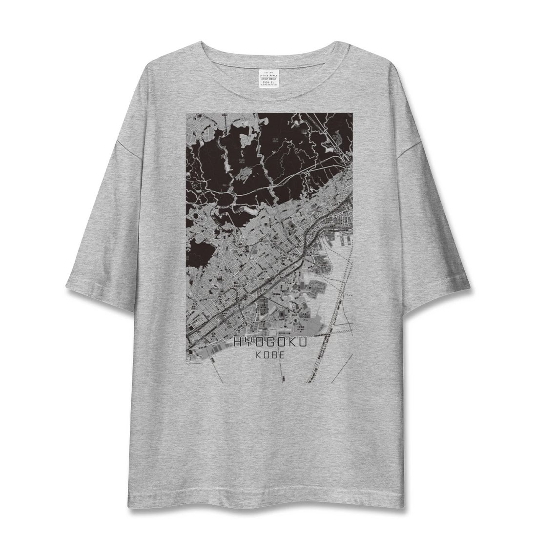 【兵庫区（神戸市）（兵庫県）】地図柄ビッグシルエットTシャツ