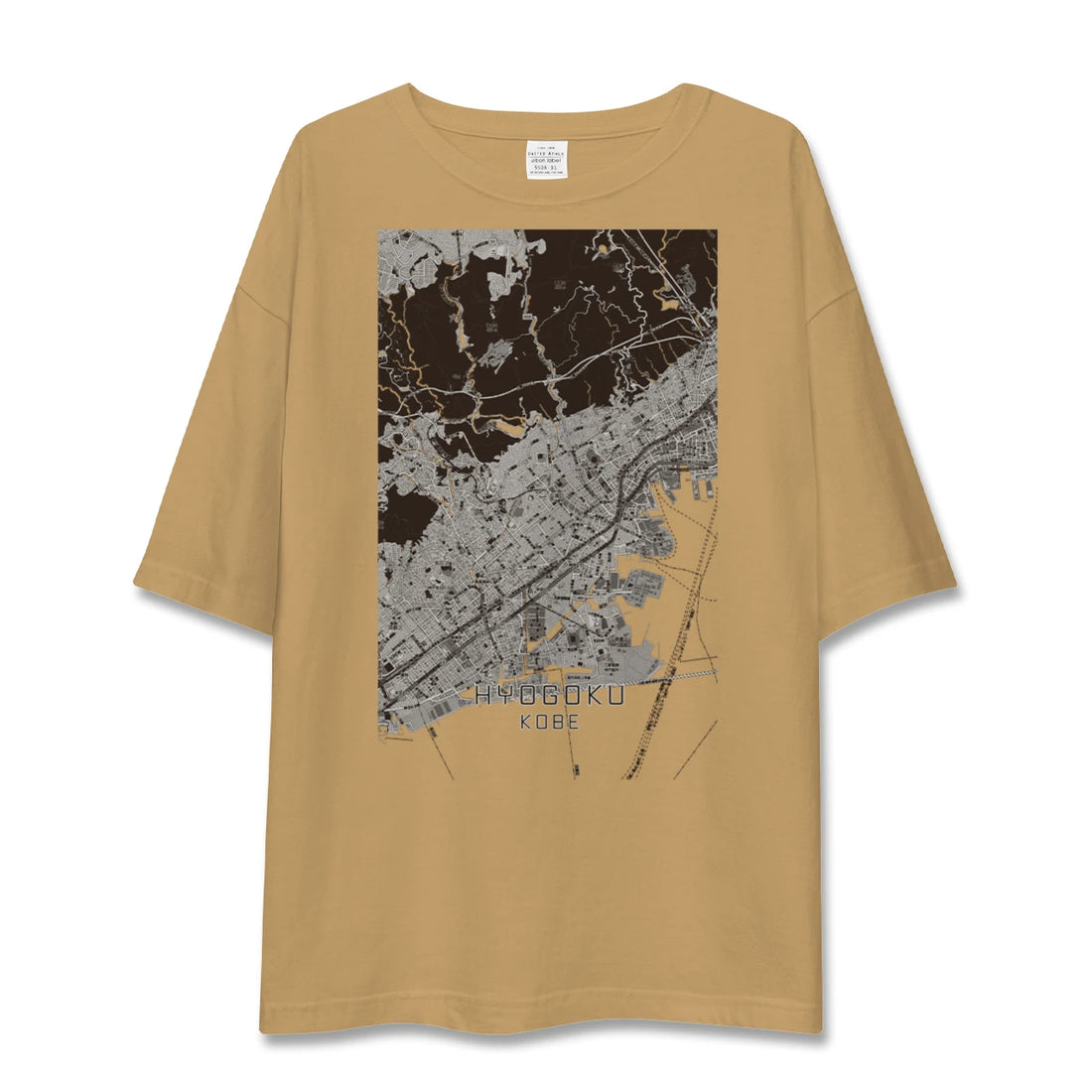 【兵庫区（神戸市）（兵庫県）】地図柄ビッグシルエットTシャツ