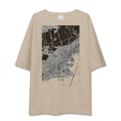 【兵庫区（神戸市）（兵庫県）】地図柄ビッグシルエットTシャツ