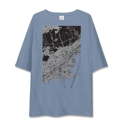 【兵庫区（神戸市）（兵庫県）】地図柄ビッグシルエットTシャツ