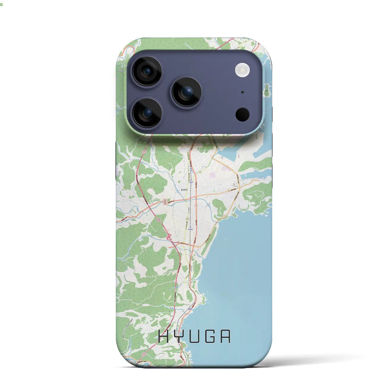 【日向（宮崎県）】地図柄iPhoneケース（バックカバータイプ）ナチュラル・iPhone 17 Pro Max 用