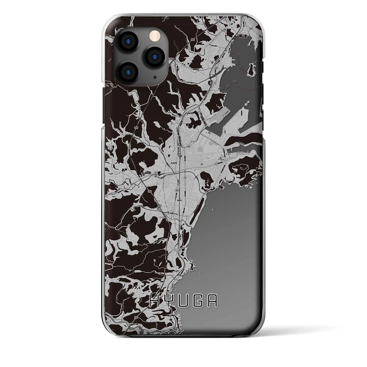 【日向（宮崎県）】地図柄iPhoneケース（クリアタイプ）