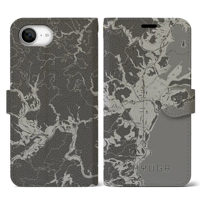 【日向（宮崎県）】地図柄iPhoneケース（手帳タイプ）