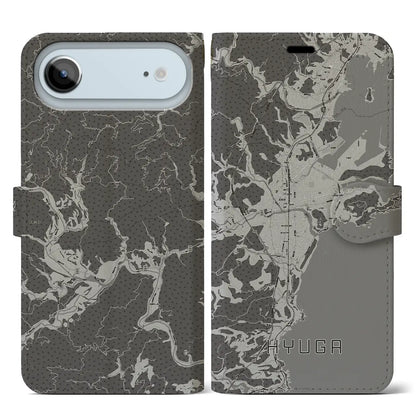 【日向（宮崎県）】地図柄iPhoneケース（手帳タイプ）