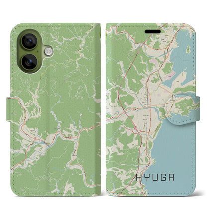 【日向（宮崎県）】地図柄iPhoneケース（手帳タイプ）