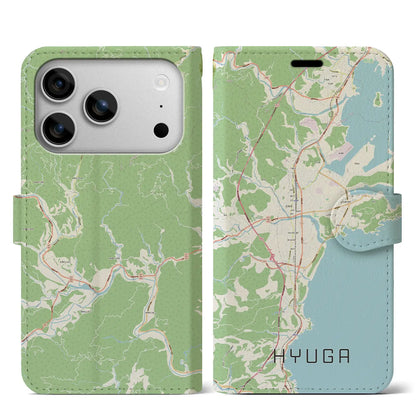 【日向（宮崎県）】地図柄iPhoneケース（手帳タイプ）