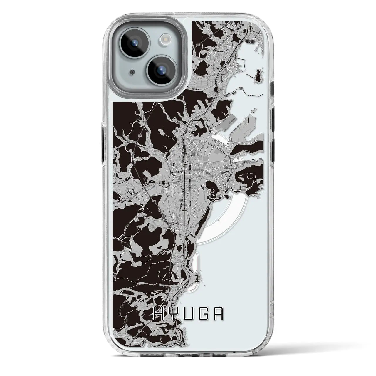 【日向（宮崎県）】地図柄iPhoneケース（MagSafeタイプ）