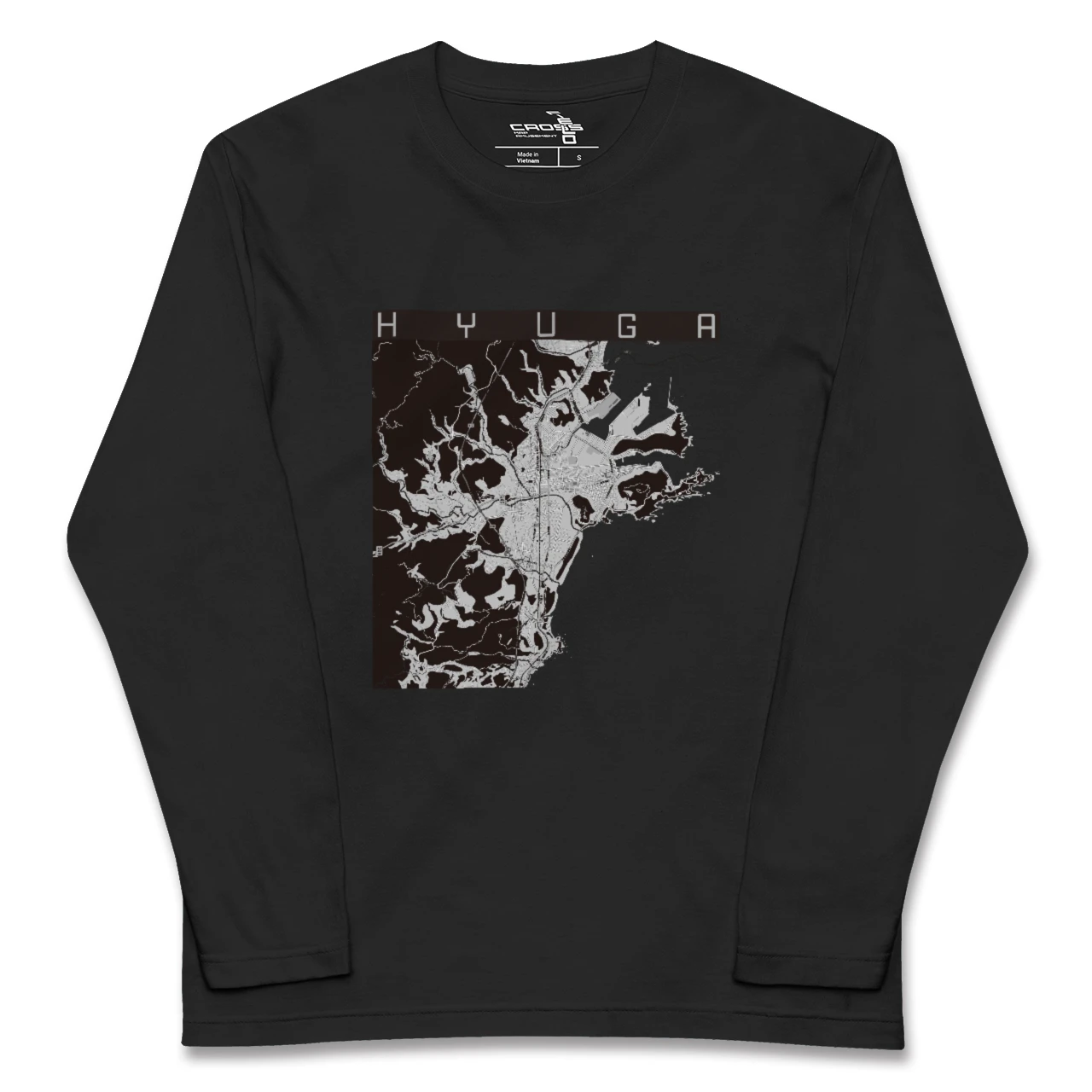 【日向（宮崎県）】地図柄ロングスリーブTシャツ