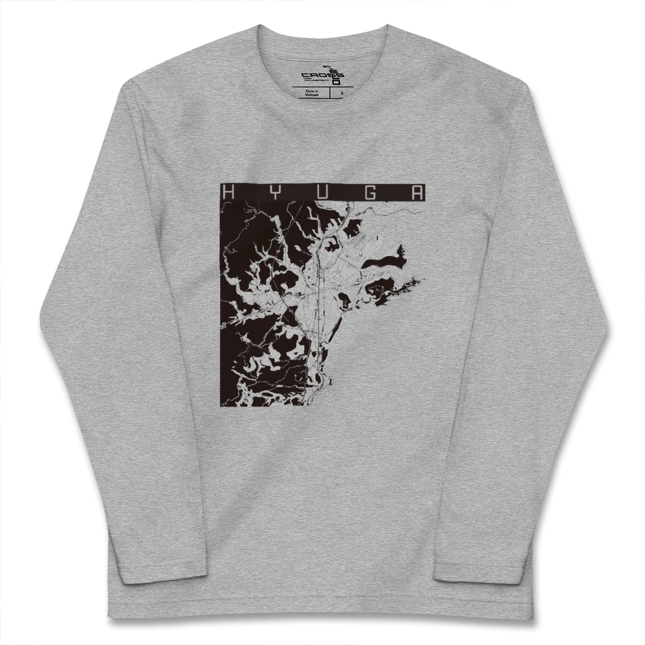 【日向（宮崎県）】地図柄ロングスリーブTシャツ