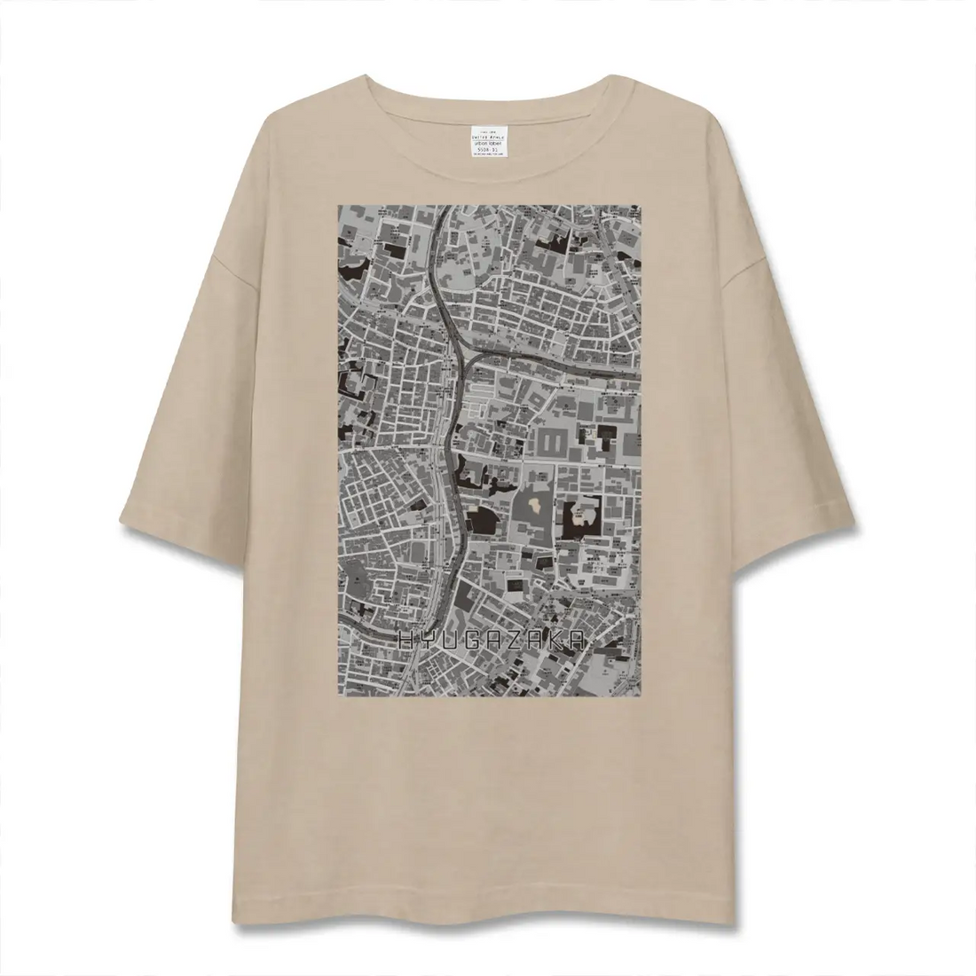 【日向坂(東京都)】地図柄ビッグシルエットTシャツ