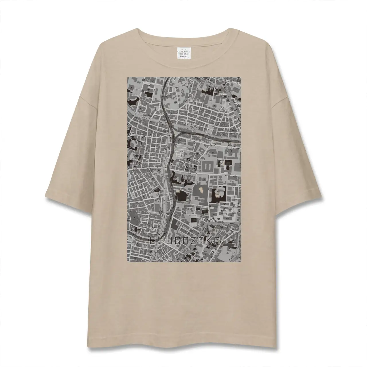 【日向坂（東京都）】地図柄ビッグシルエットTシャツ