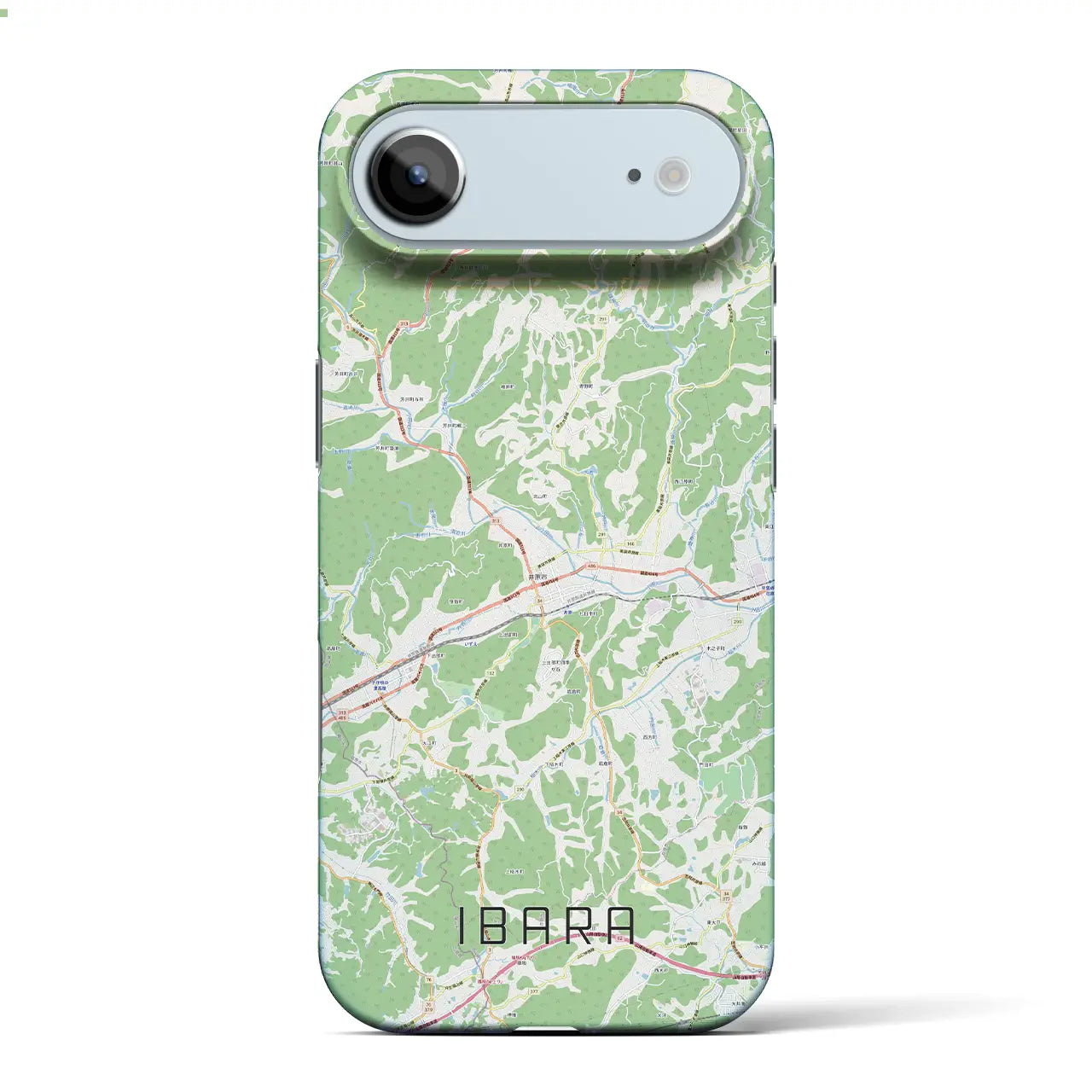 【井原（岡山県）】地図柄iPhoneケース（バックカバータイプ）