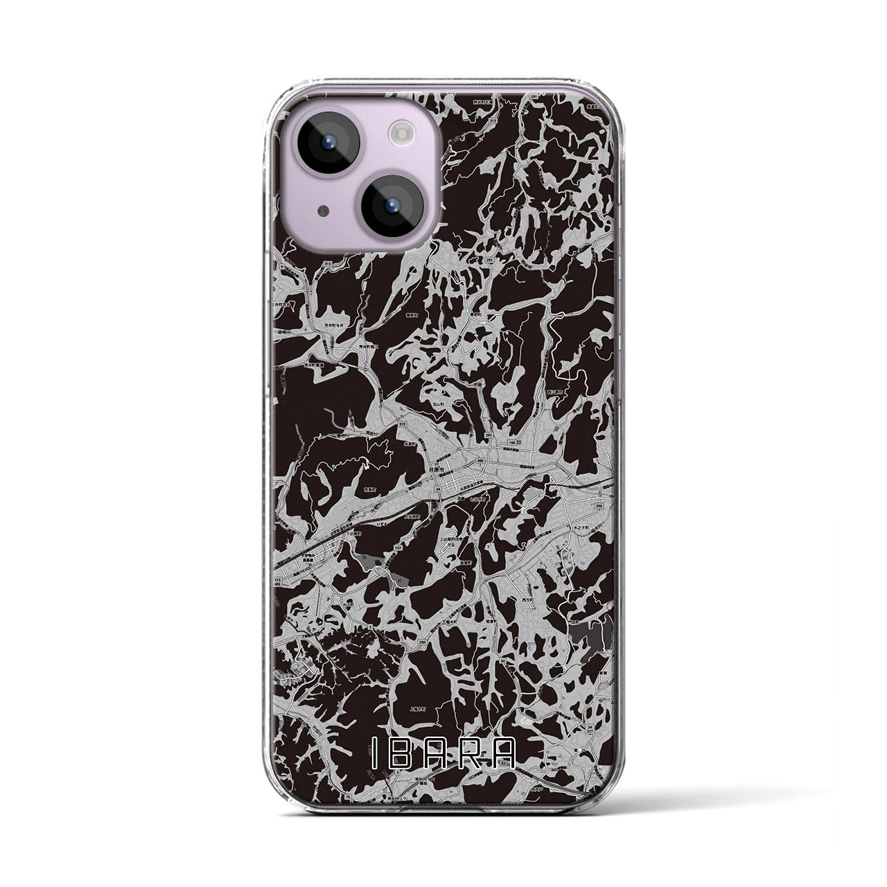 【井原（岡山県）】地図柄iPhoneケース（クリアタイプ）