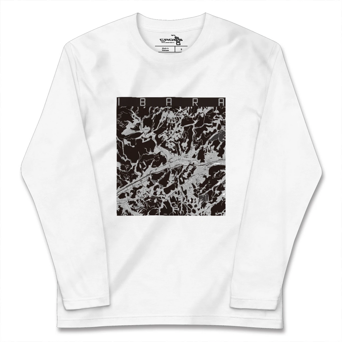 【井原(岡山県)】地図柄ロングスリーブTシャツ