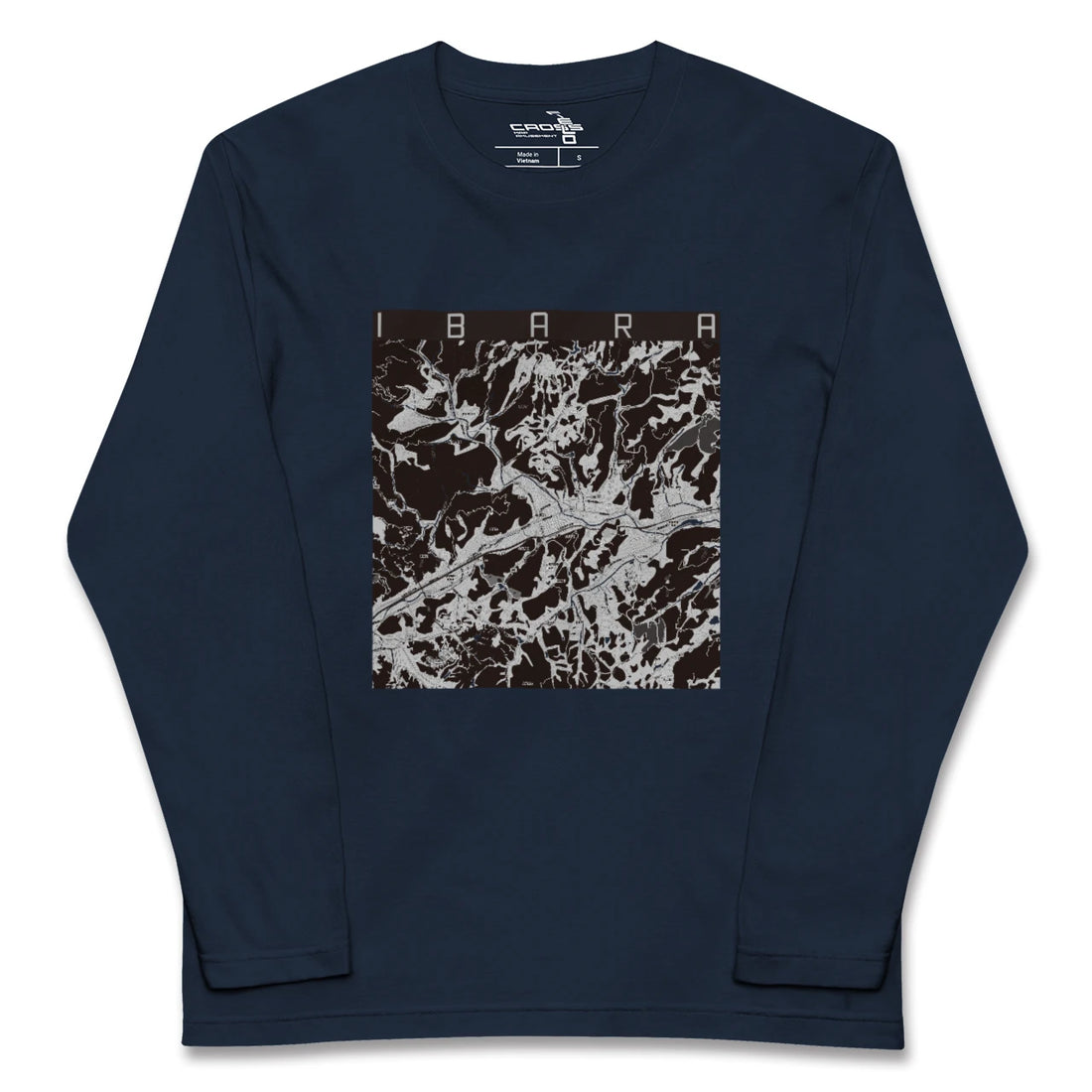 【井原(岡山県)】地図柄ロングスリーブTシャツ