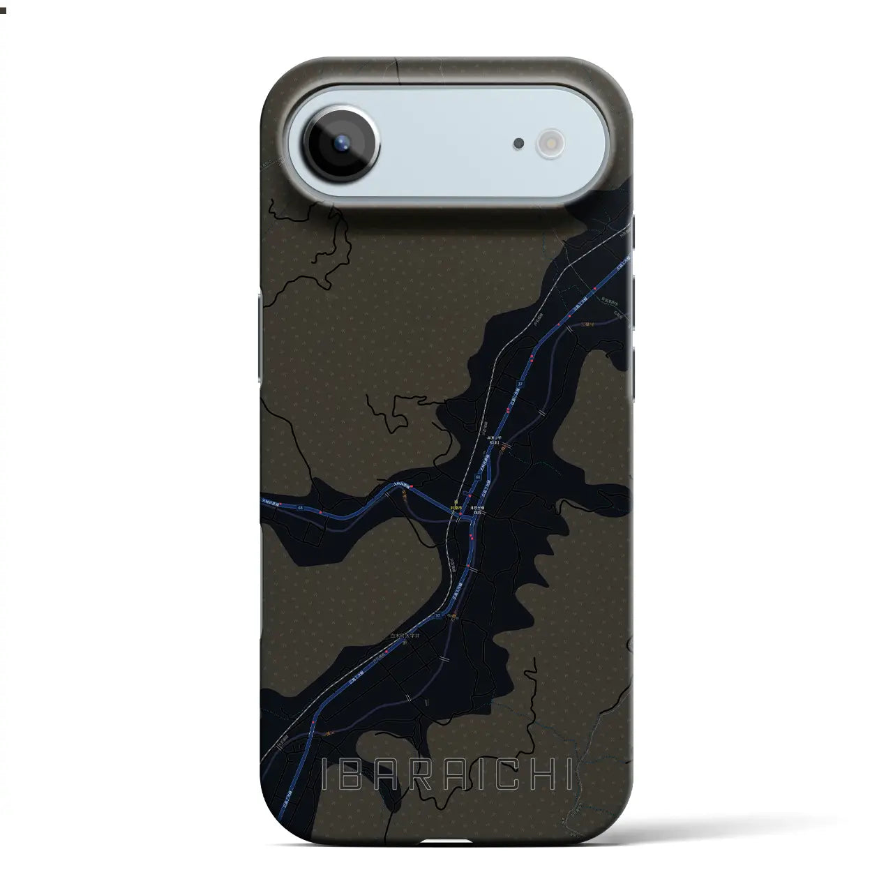 【井原市（広島県）】地図柄iPhoneケース（バックカバータイプ）