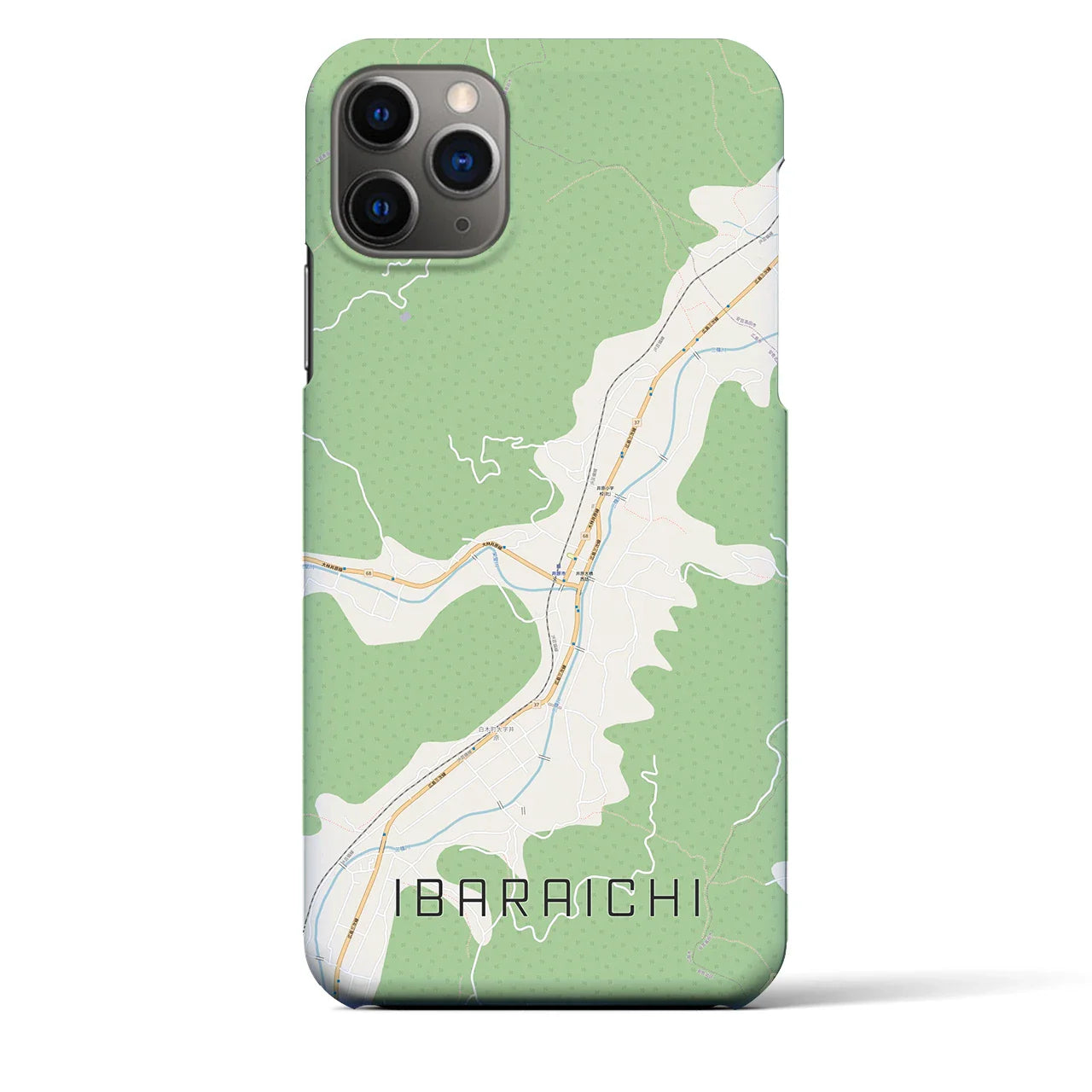 【井原市（広島県）】地図柄iPhoneケース（バックカバータイプ）