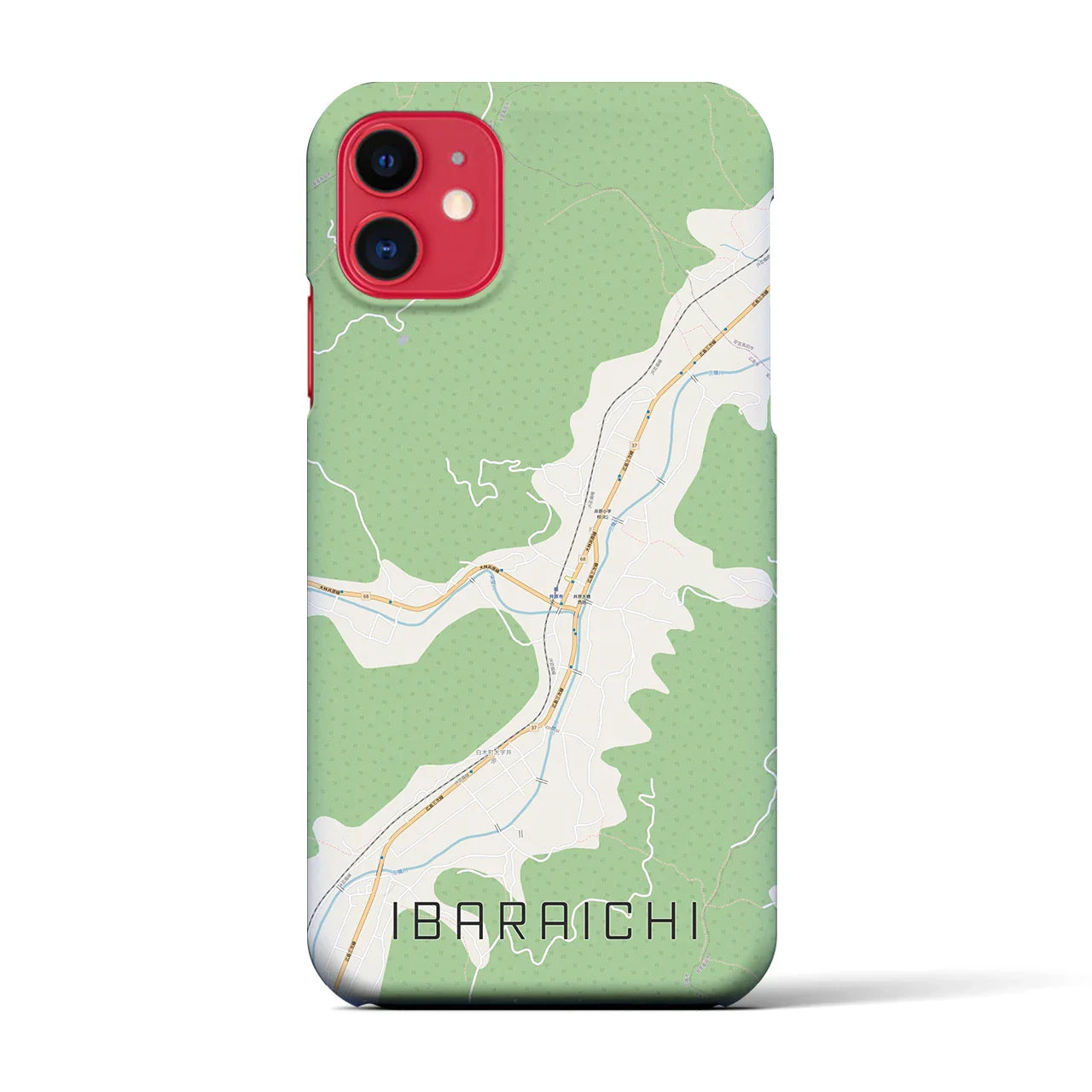 【井原市（広島県）】地図柄iPhoneケース（バックカバータイプ）