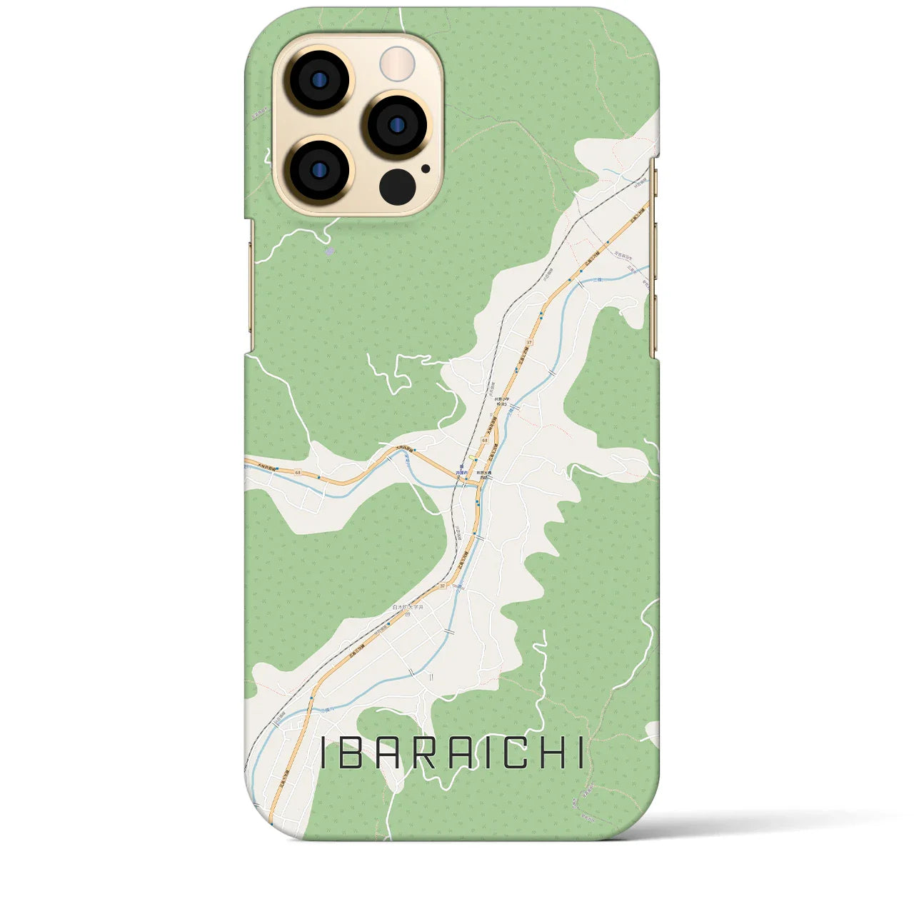 【井原市（広島県）】地図柄iPhoneケース（バックカバータイプ）