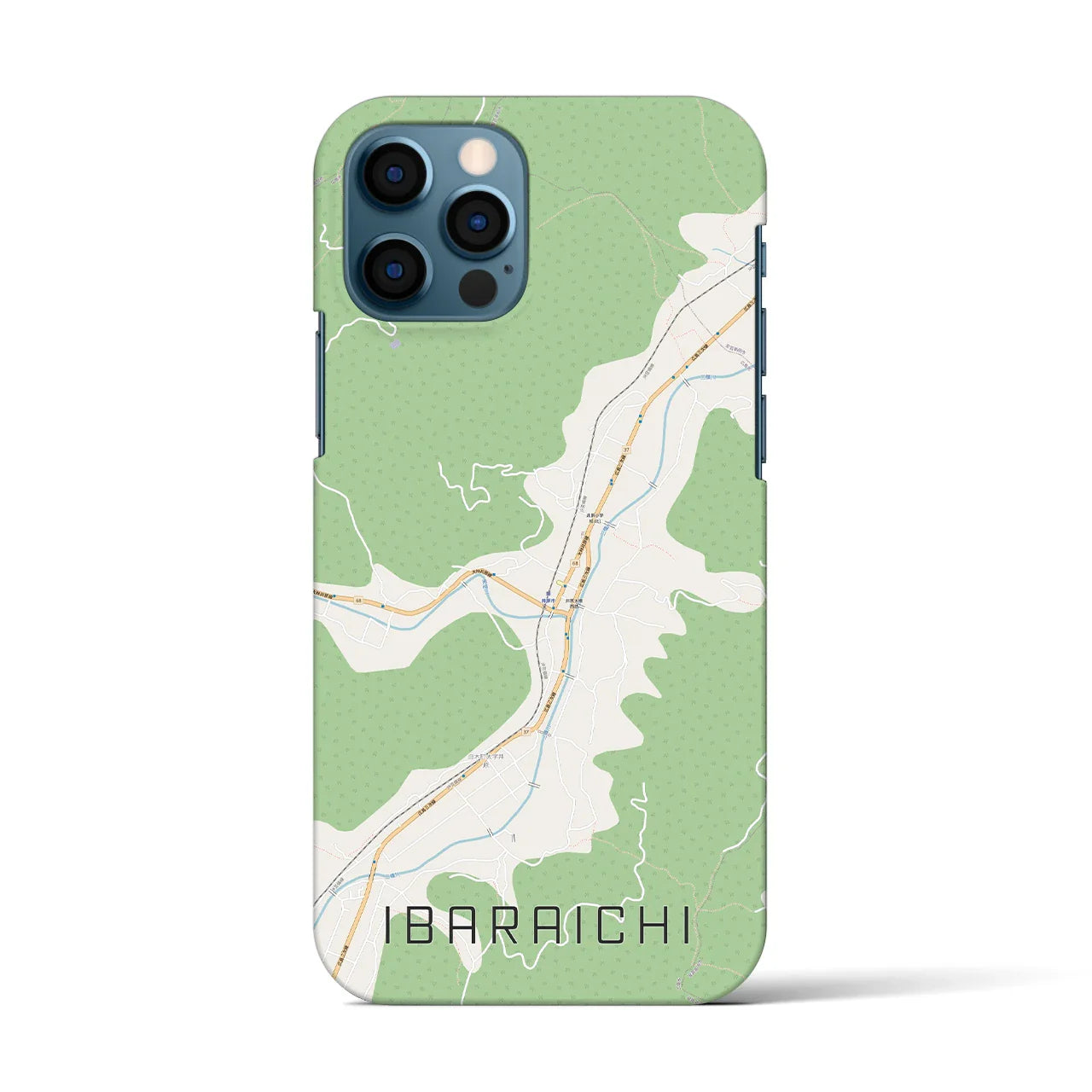 【井原市（広島県）】地図柄iPhoneケース（バックカバータイプ）