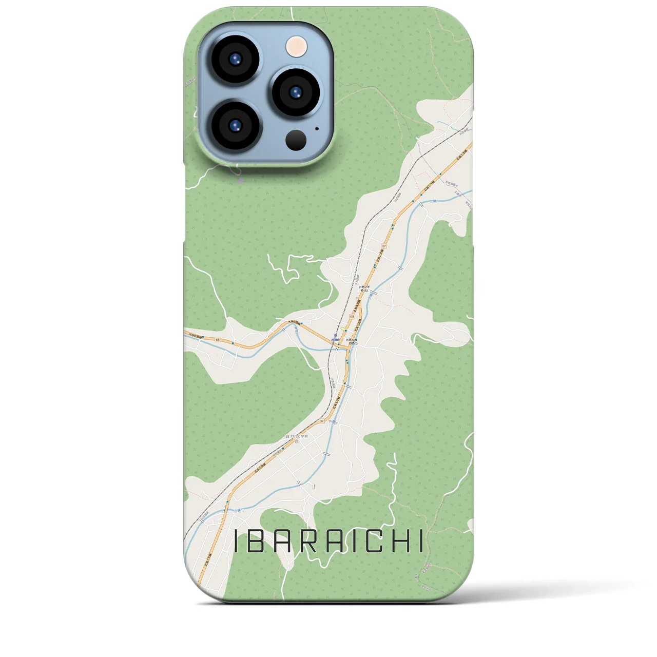 【井原市（広島県）】地図柄iPhoneケース（バックカバータイプ）