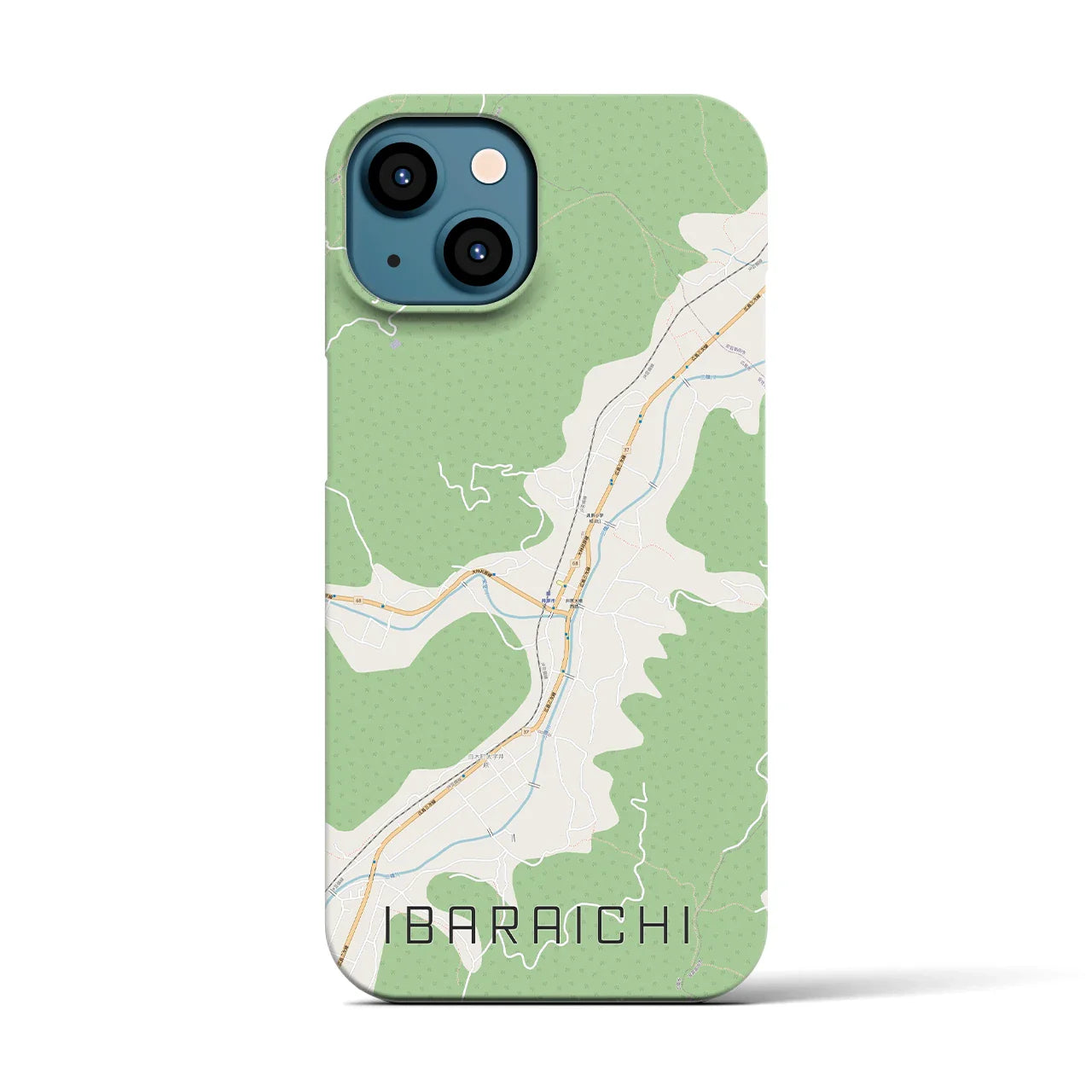 【井原市（広島県）】地図柄iPhoneケース（バックカバータイプ）