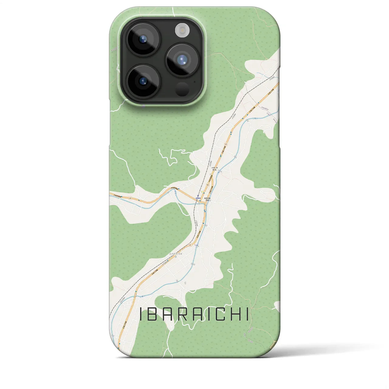 【井原市（広島県）】地図柄iPhoneケース（バックカバータイプ）