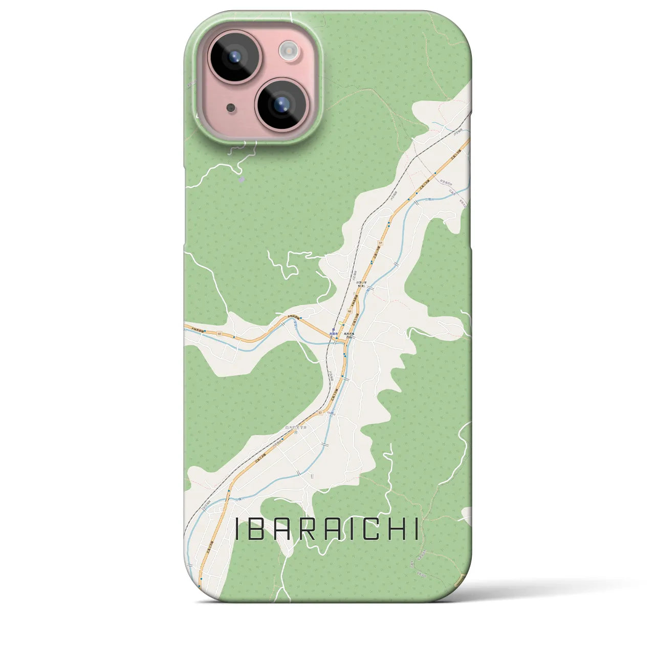 【井原市（広島県）】地図柄iPhoneケース（バックカバータイプ）