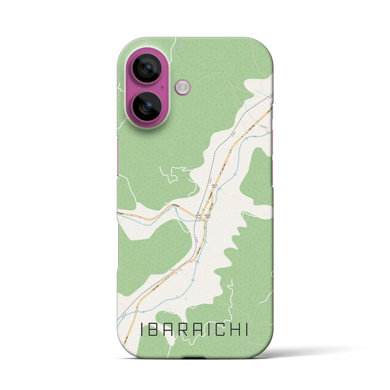 【井原市（広島県）】地図柄iPhoneケース（バックカバータイプ）