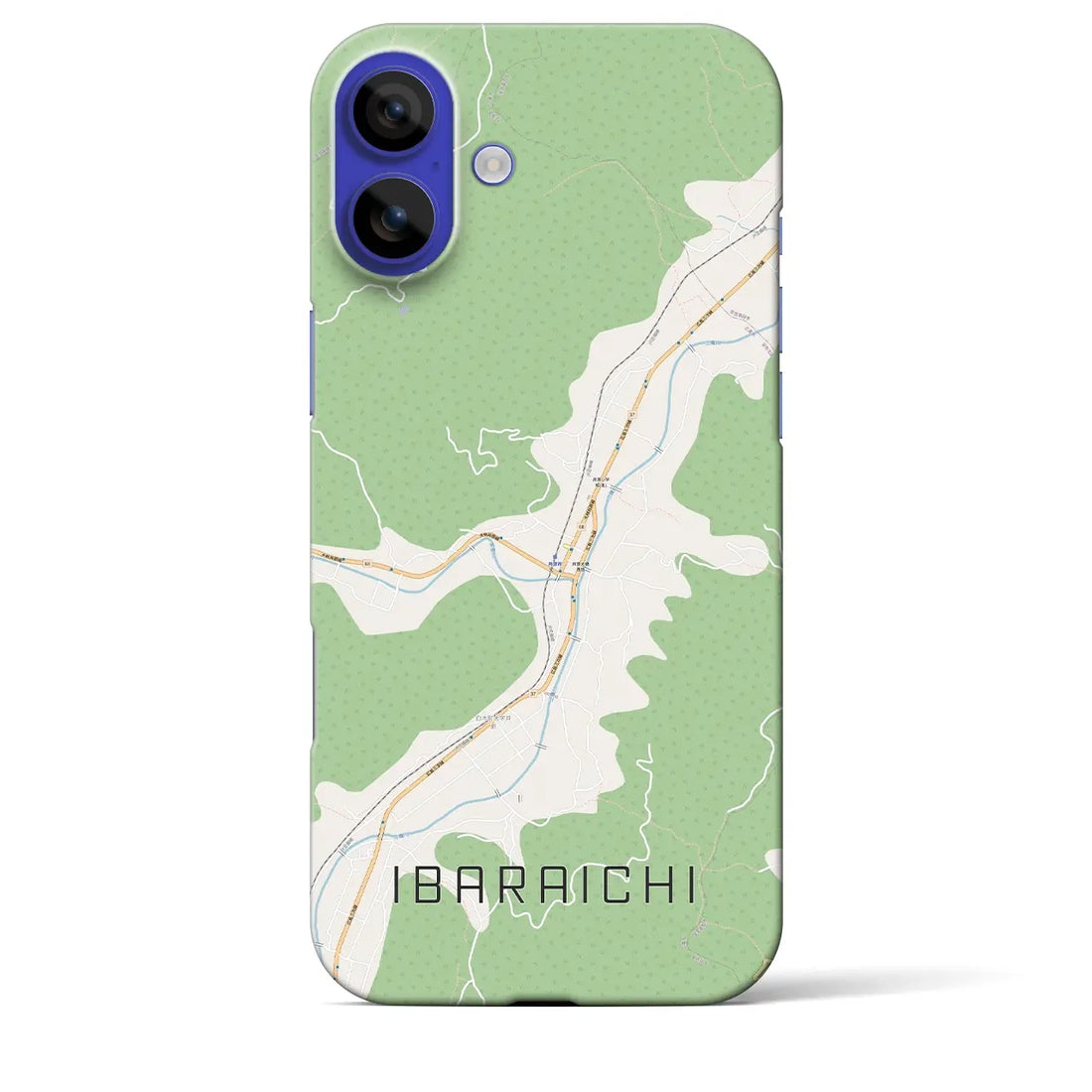 【井原市（広島県）】地図柄iPhoneケース（バックカバータイプ）ナチュラル・iPhone 16 Pro Max 用