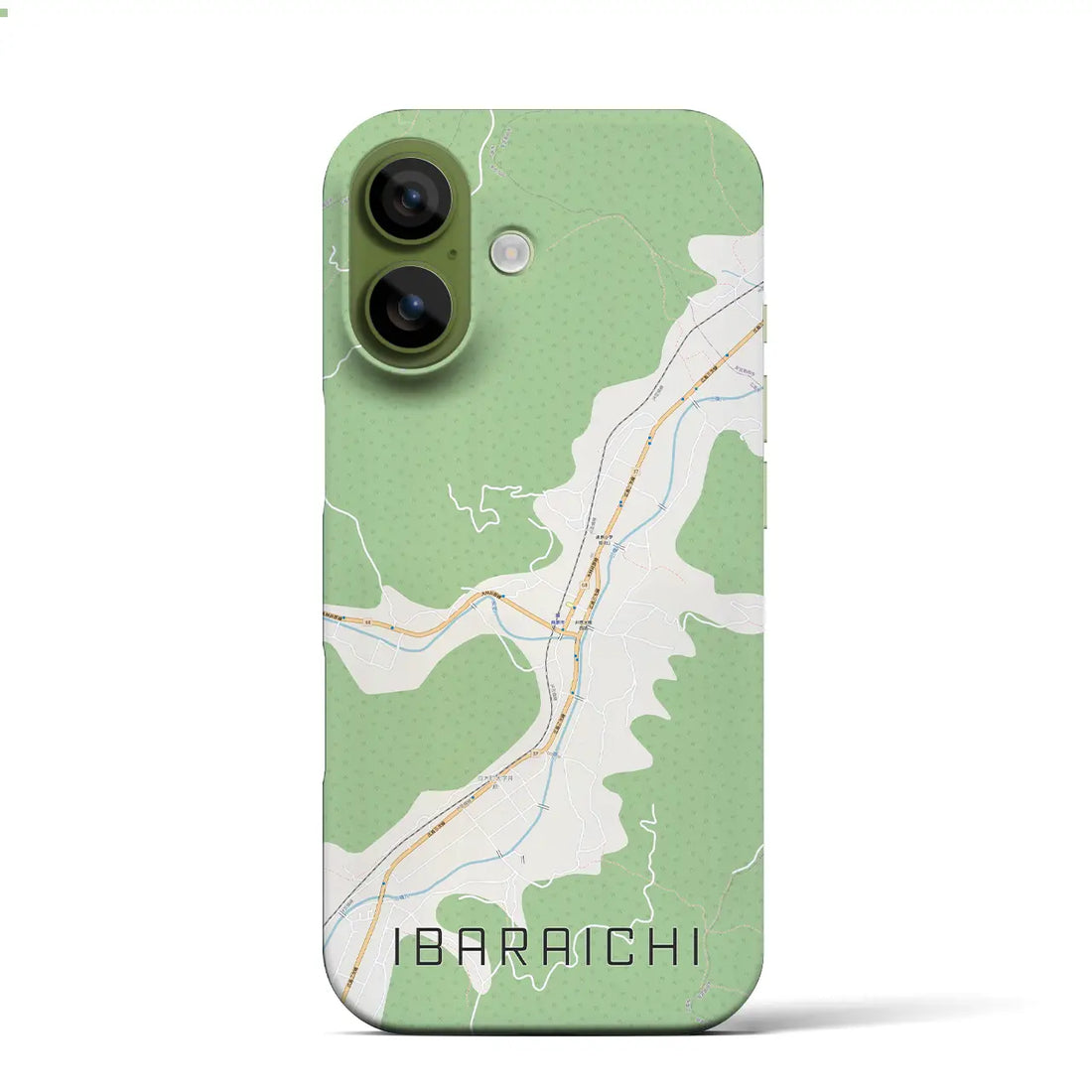 【井原市（広島県）】地図柄iPhoneケース（バックカバータイプ）ナチュラル・iPhone 17 Pro Max 用