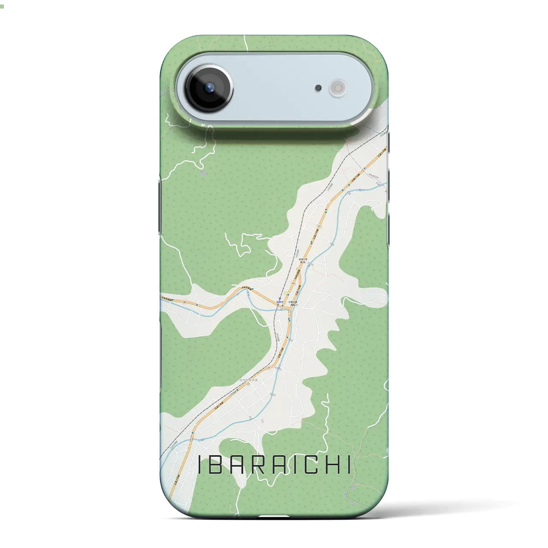 【井原市（広島県）】地図柄iPhoneケース（バックカバータイプ）ナチュラル・iPhone 17 Pro Max 用