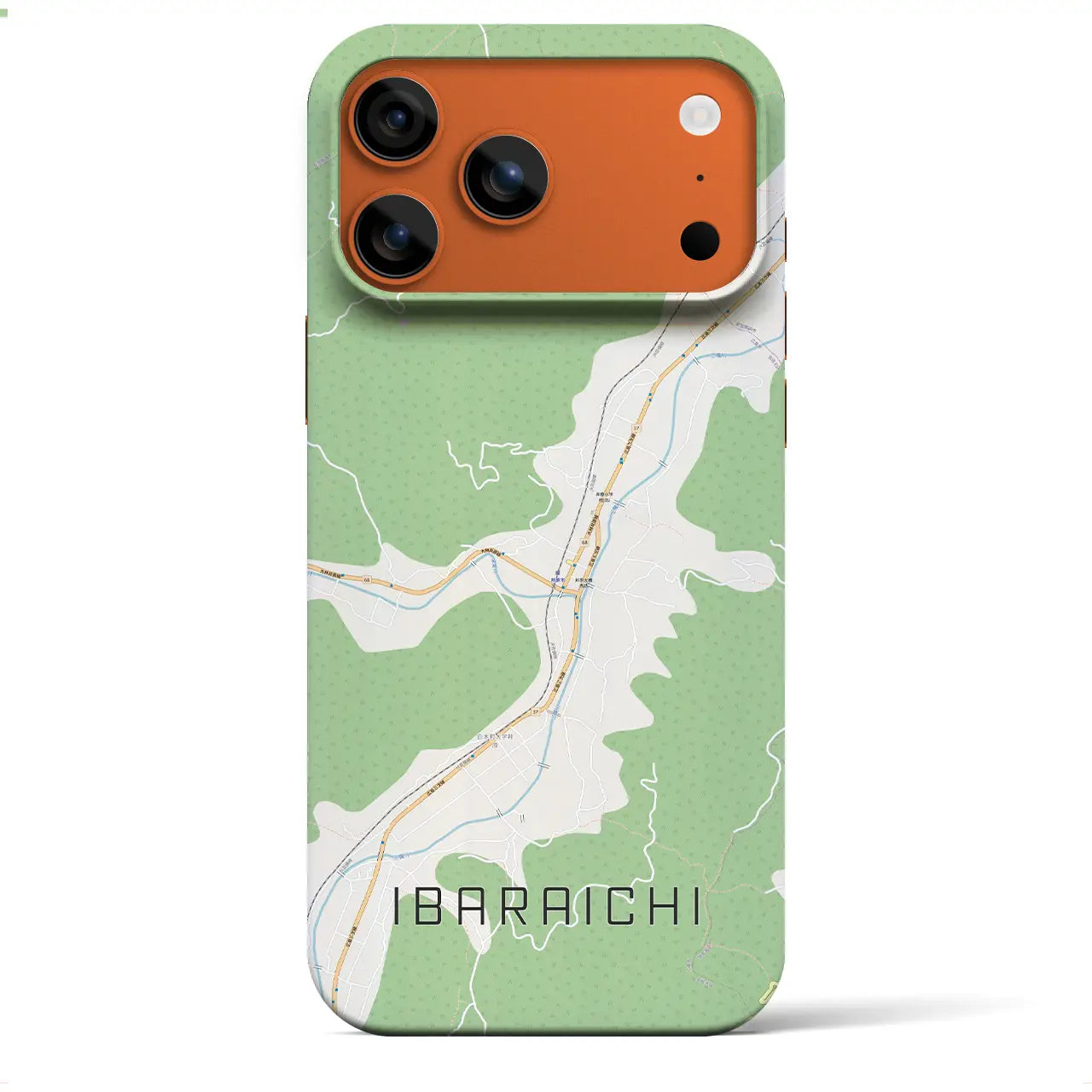 【井原市（広島県）】地図柄iPhoneケース（バックカバータイプ）