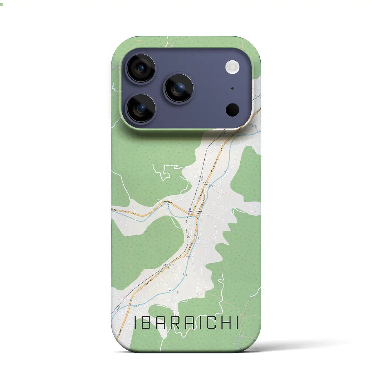 【井原市（広島県）】地図柄iPhoneケース（バックカバータイプ）