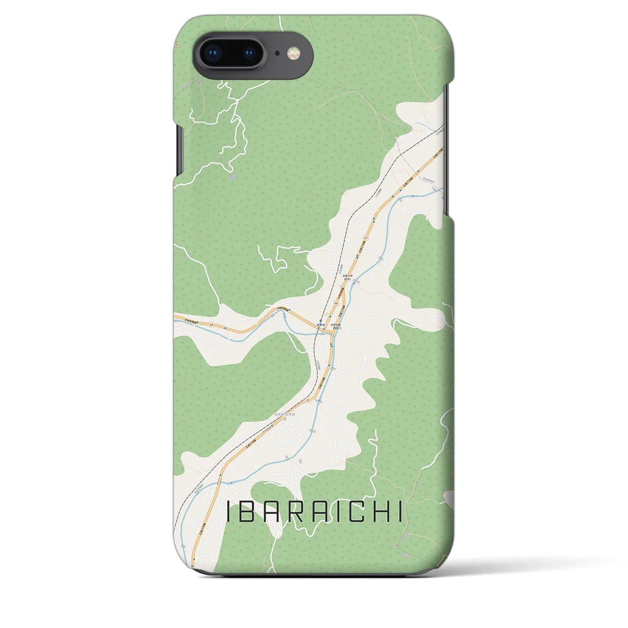 【井原市（広島県）】地図柄iPhoneケース（バックカバータイプ）