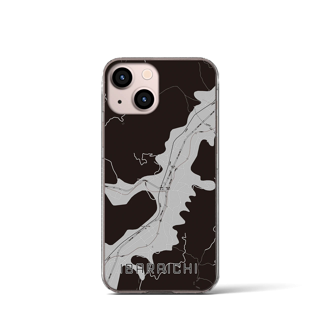 【井原市（広島県）】地図柄iPhoneケース（クリアタイプ）