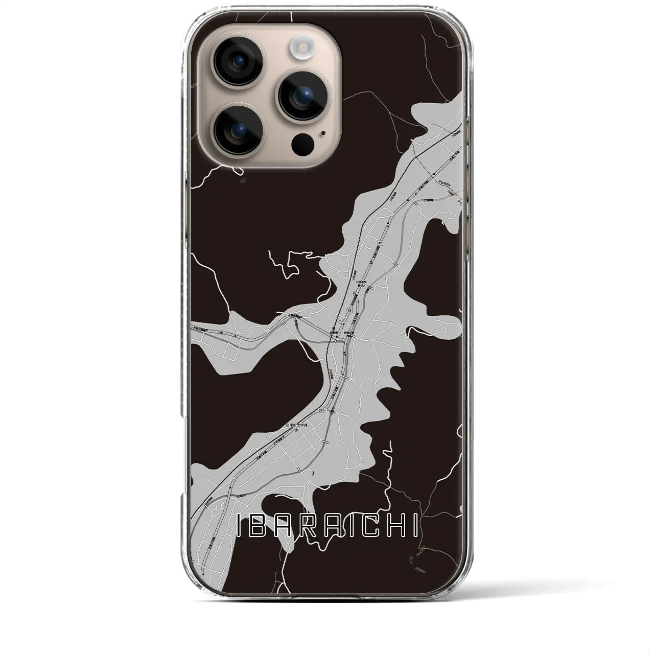 【井原市（広島県）】地図柄iPhoneケース（クリアタイプ）