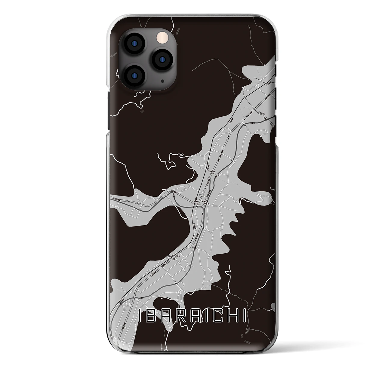 【井原市（広島県）】地図柄iPhoneケース（クリアタイプ）