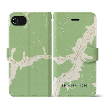 【井原市（広島県）】地図柄iPhoneケース（手帳タイプ）ナチュラル・iPhone SE（第3 / 第2世代） / 8 / 7 / 6s / 6 用