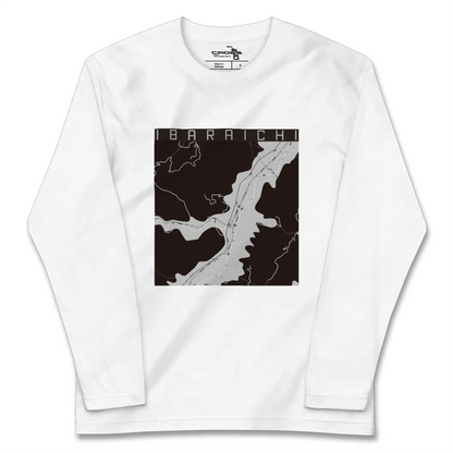 【井原市（広島県）（広島県）】地図柄ロングスリーブTシャツ