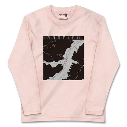 【井原市（広島県）（広島県）】地図柄ロングスリーブTシャツ