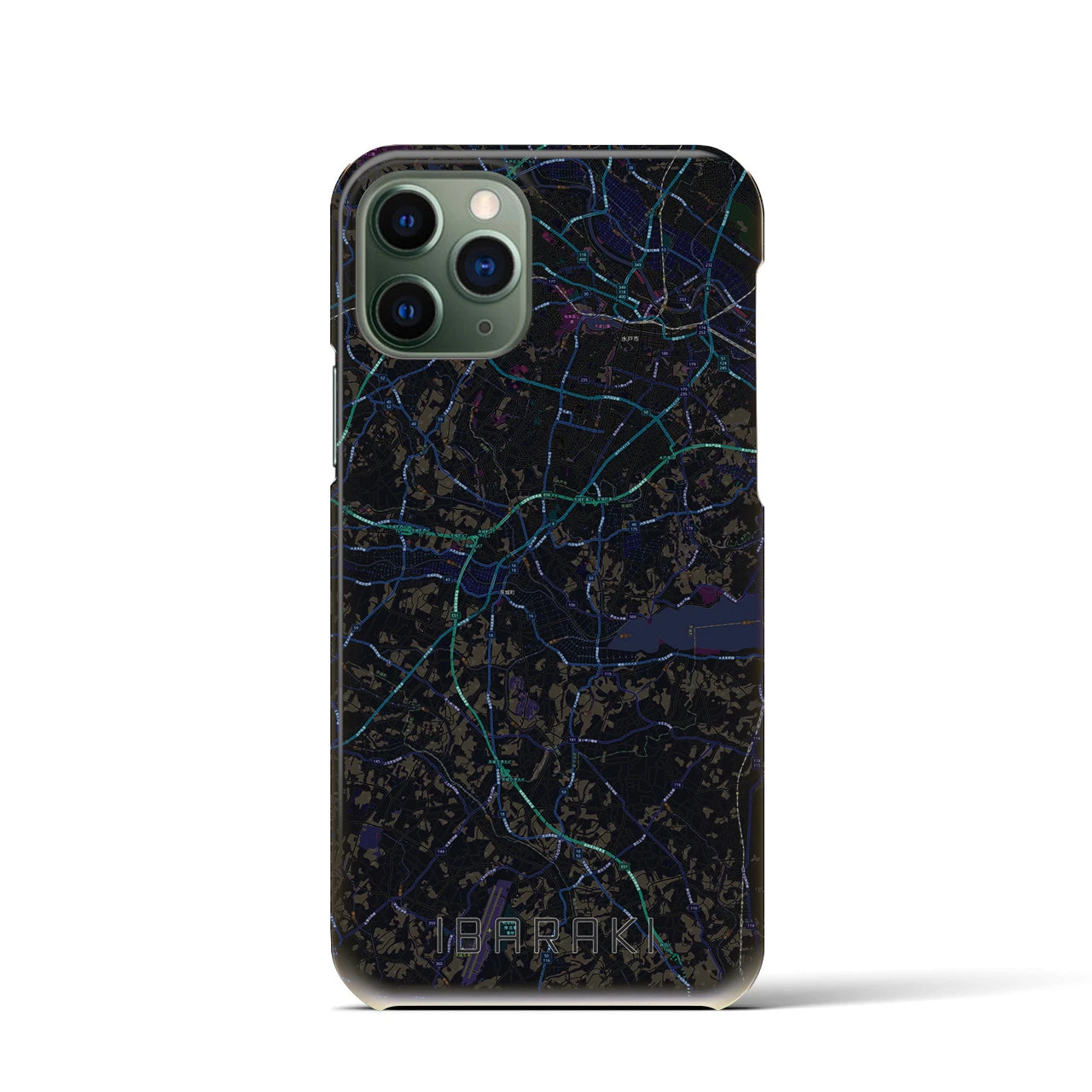 【茨城（茨城県）】地図柄iPhoneケース（バックカバータイプ）