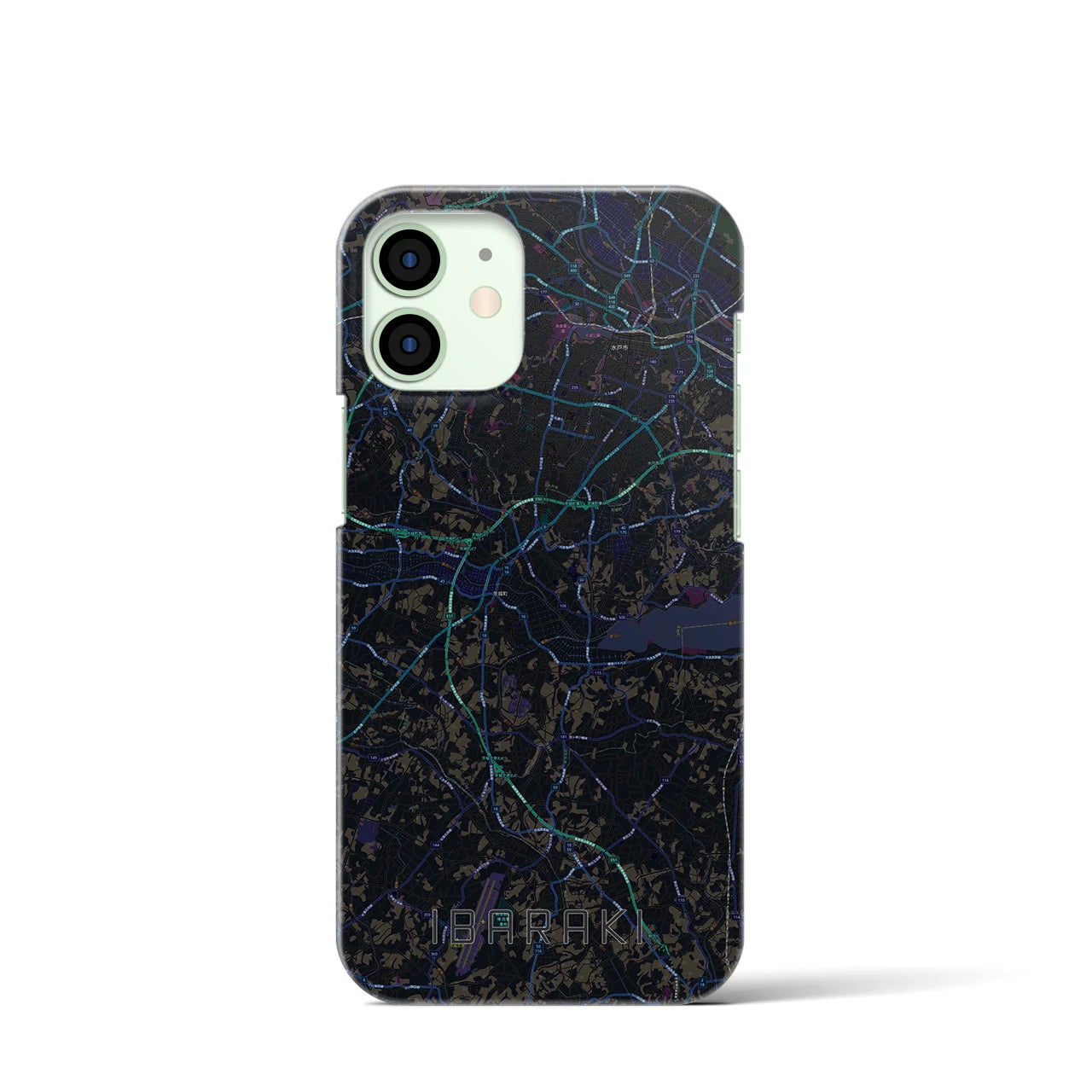 【茨城（茨城県）】地図柄iPhoneケース（バックカバータイプ）