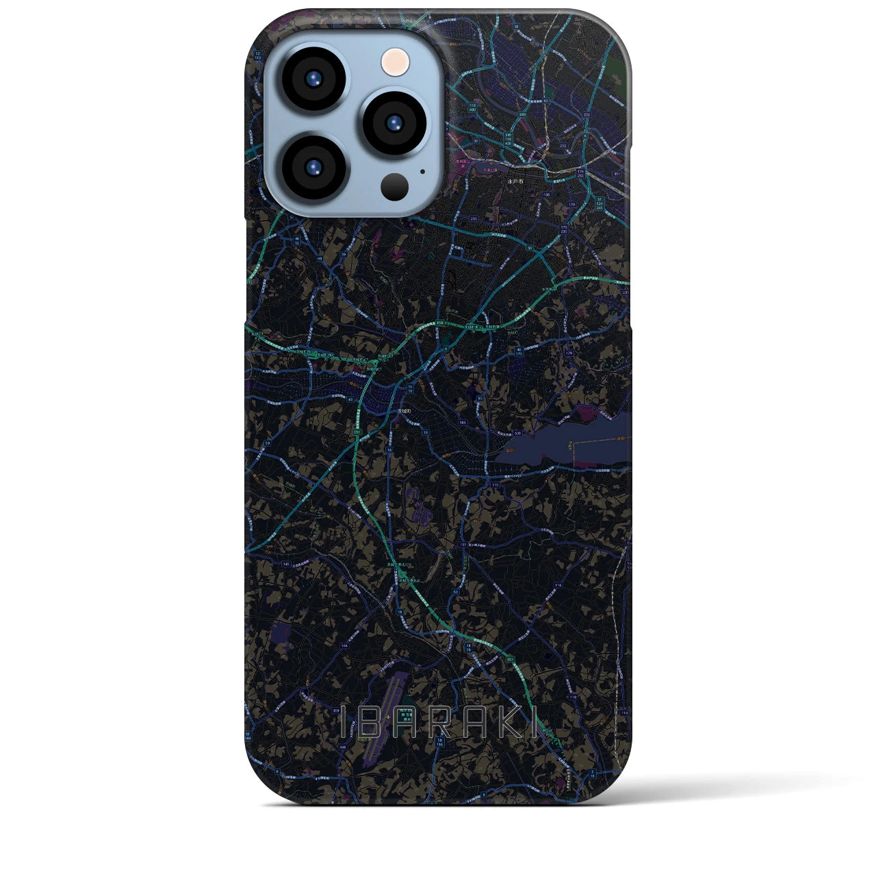 【茨城（茨城県）】地図柄iPhoneケース（バックカバータイプ）