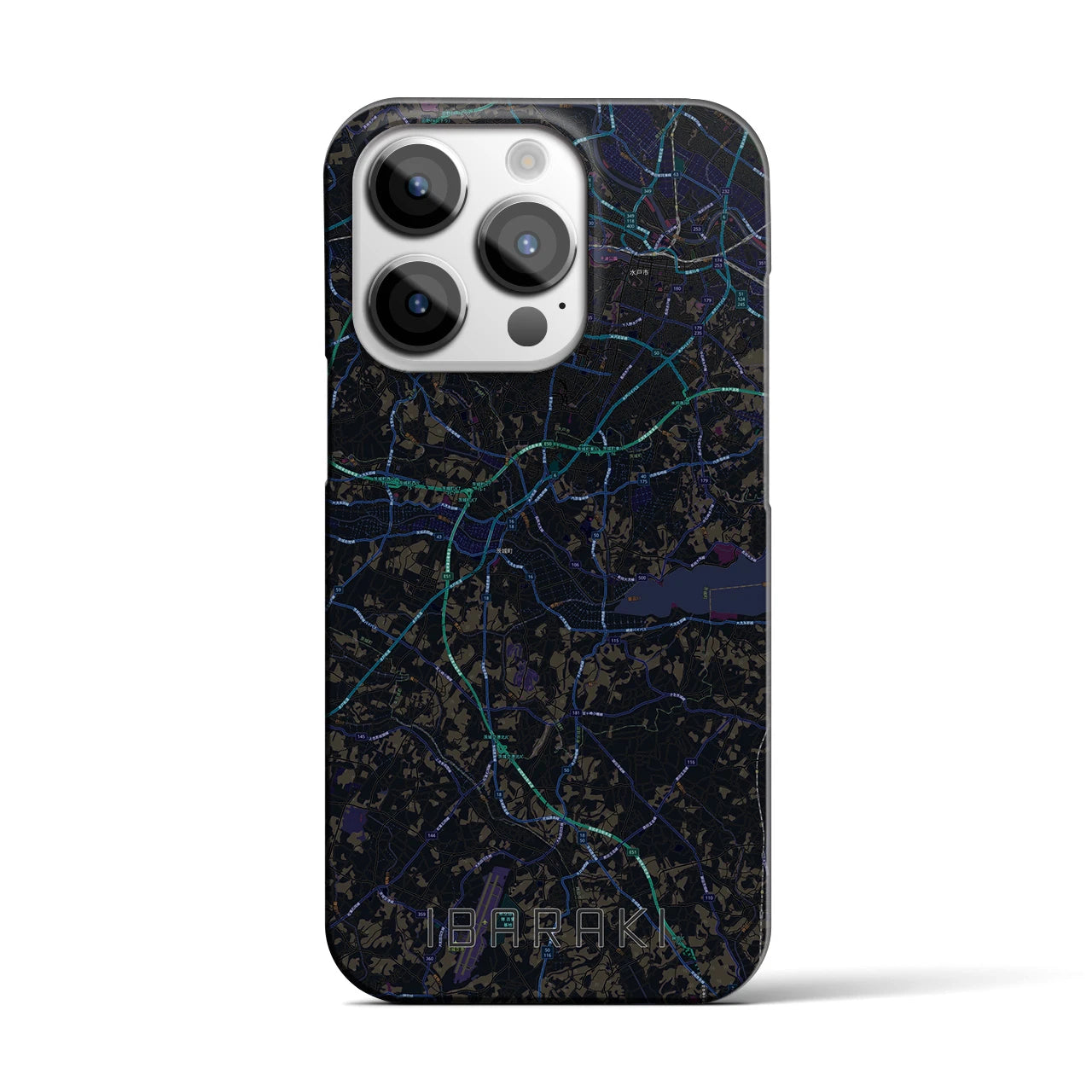 【茨城（茨城県）】地図柄iPhoneケース（バックカバータイプ）