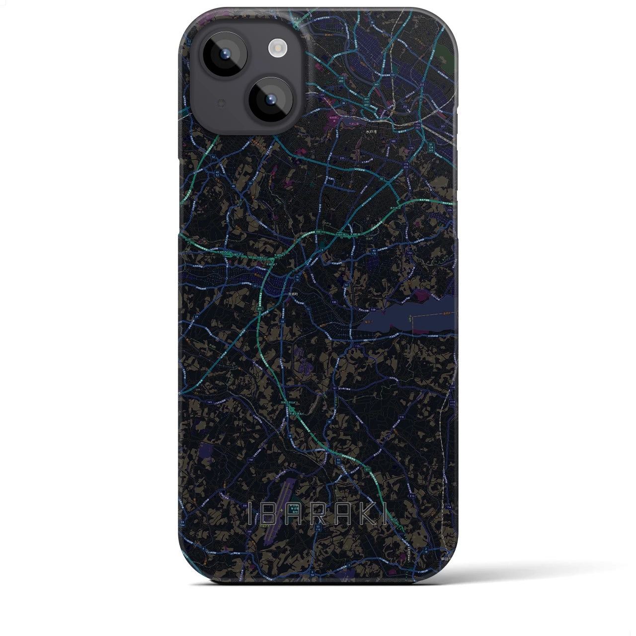 【茨城（茨城県）】地図柄iPhoneケース（バックカバータイプ）
