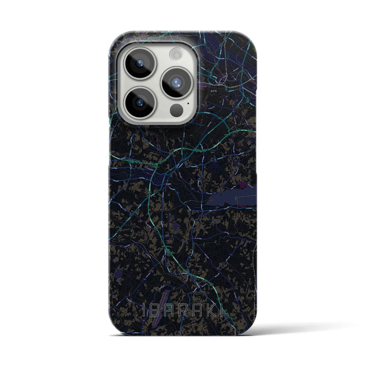 【茨城（茨城県）】地図柄iPhoneケース（バックカバータイプ）